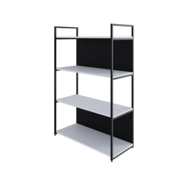Imagem de Estante C/04 Prateleiras 118x80x33cm C/Fundo Yon - Metalig, Branco TX/