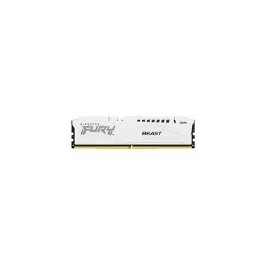 Imagem de Memória RAM Kingston Fury Beast Expo, 16GB, 6000MT/s, DDR5, DIMM, CL30, Branco - KF560C30BWE-16