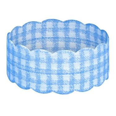 Imagem de Fita Aramada para Embalar Presentes XADREZ 2cm x 10m - Fitas e Festas,