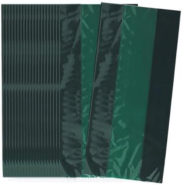 Imagem de Sacos plásticos de celofane verde floresta - 29,2 cm x 12,7 cm (30 quilates) - Perfeito para presentes, doces, guloseimas