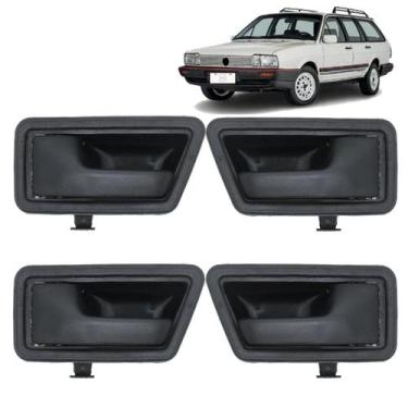 Imagem de Kit 4 Maçanetas Internas Quantum Quadrado 1987-1990 Preta - Felux