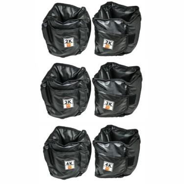 Imagem de Kit 3 Pares Caneleira Tornozeleira Peso 2kg, 3kg, 4kg 1 Fit - 1Fit