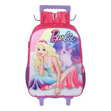 Imagem de Mochila De Rodinhas 2 em 1 Escolar Infantil Barbie Desenho - Luxcel, P