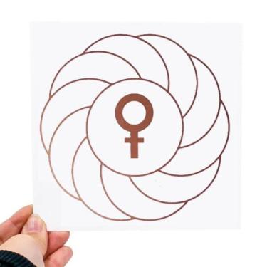 Imagem de Placa Grafico Turbilhão com Vênus PVC 15x15cm - Radionica Radiestesia 