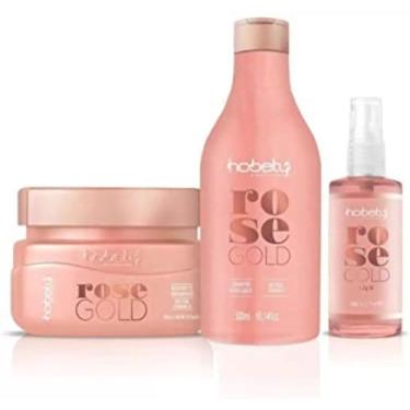 Imagem de Hobety Trio Rose Gold Shampoo+Máscara 2x300 + Sérum 60ml