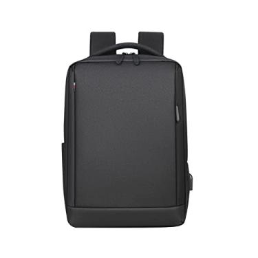Imagem de Mochila Oxford masculina para laptop escolar moda bolsa de viagem para homens casuais mulheres bolsa escolar(Black)