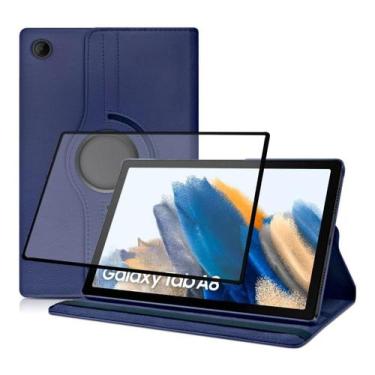Imagem de Capa giratória Protetora Para Tablet Galaxy Tab A8 + Película Cerâmica