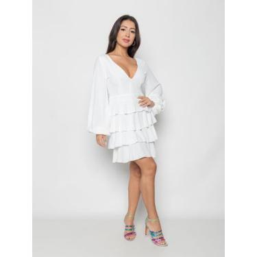 Imagem de Vestido Feminino Curto Festa Verão Com Renda - SML Fashion, Mulher, Br