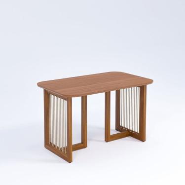 Imagem de Mesa Regia Natuame 79,5cm x 80cm x 130cm Tampo em MDF Madeira/Cinamomo
