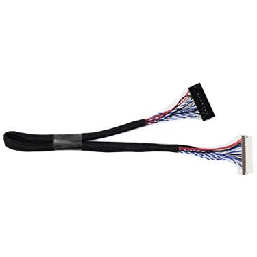 Imagem de VSDISPLAY Cabo LVDS DF19-20P fio único 20pin 1ch 8bit para tela LCD 22.6 cm 26.4 cm 30.7 cm 33.8 cm 1024x768