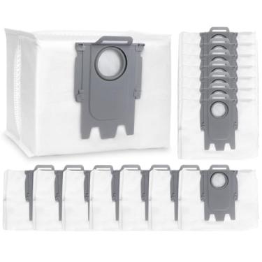 Imagem de Pacote com 14 sacos de pó de substituição para Roborock S8, S8 Pro Ultra, S7 MaxV Ultra, S7 Pro Ultra, Q7, Q7 Max, Q5, Q5 Pro, Q8 Max, Base autoesvaziante, conjunto de acessórios de bolsa de grande