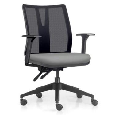 Imagem de Cadeira de Escritório Giratória Diretor Flow F02 Base Preta Sintético 