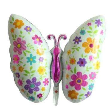 Imagem de Balão Metalizado Borboleta 91x69,5cm C/1un Festa Decoração - Crgfestas
