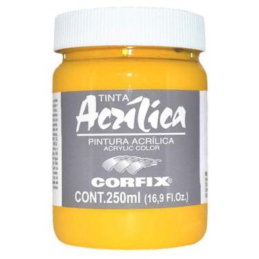 Imagem de Tinta Acrílica Corfix Amarelo Escuro 51 G1 250ml, 051 - AMARELO ESCURO