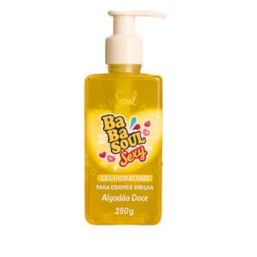 Imagem de Creme Gel Hidratante Babasoul Para Corpo e Virilha, Beijável, Cheirinho de Algodão Doce Blow