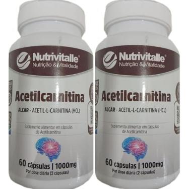 Imagem de Acetilcarnitina Nutrivitalle 60 Cápsulas Kit 2 Unidades