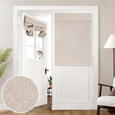 Imagem de Cortinas de porta francesas HOMEIDEAS Linen Blackout 86x102cm 1 painel