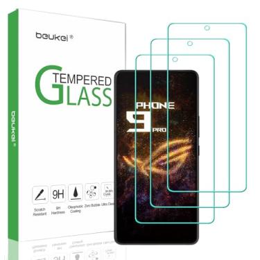 Imagem de beukei Compatível com ASUS ROG Phone 9 Pro/Rog Phone 9 / Rog 8 Pro/ROG 8 Protetor de Tela Vidro Temperado, [Pacote com 3] Dureza 9H