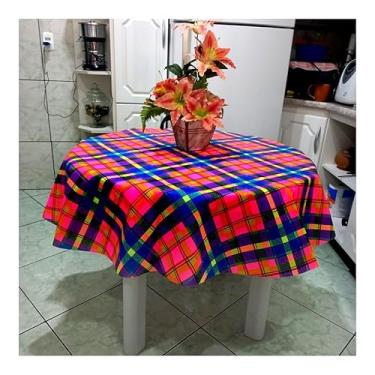 Imagem de Toalha Mesa de TNT Estampada Redonda 1,35 Diâmetro- 2 Uni Vem pro Arraia Neon