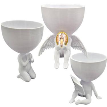 Imagem de Kit 3  Vasos Plantas Nossa Senhora Salete Capelinha Oração - Point da 