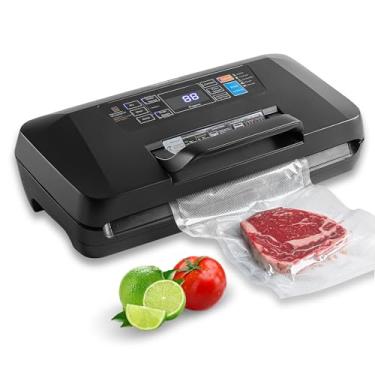 Imagem de UioKee Máquina De Selagem A Vácuo De 95 Kpa Para Alimentos, 10 Predefinições Em 1 Com Modo Sous Vide, Selagem Dupla A Quente, Cortador E Armazenamento Em Saco Integrados, Seco/Úmido/Líquido, Design