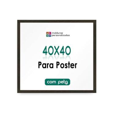 Imagem de Moldura 40x40 para Quebra Cabeça Puzzle Imagem Arte Foto com Proteção Petg (Tabaco)