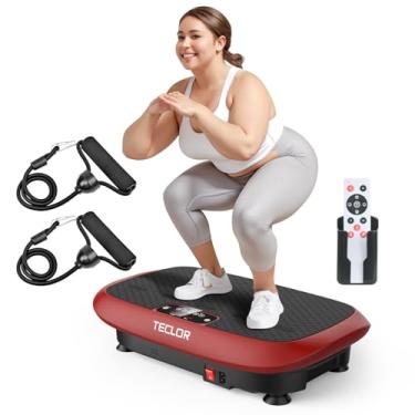 Imagem de Teclor Plataforma Vibratória Premium Para Drenagem Linfática, Perda De Peso, Treino De Corpo Inteiro, Plataforma Vibratória Potente, Plataforma Vibratória, Equipamento De Ginástica Para Academia Em