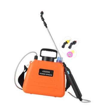 Imagem de IEUDNS Pulverizador elétrico de jardim, pulverizador de água de jardinagem, portátil All Final Fuchive Yard Pard com bicos de névoa para lavagem de, 6.5l Orange 26x30cm