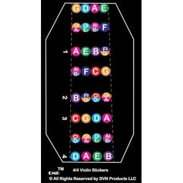 Imagem de Violinos infantis/adultos iniciantes | Instrumentos musicais de cordas | Adesivos de escala e escala para aprender todas as notas | Brincar ou violino, tamanho 4/4