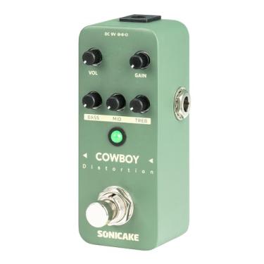 Imagem de SONICAKE Pedal De Distorção Para Guitarra, Mini Alto Ganho Guitarra Elétrica E Baixo, 2 Modos, Metal Resistente, True Bypass - Cowboy Distortion