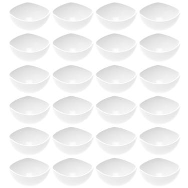 Imagem de Conjunto 24 Potes de Sobremesa Doces Branco Avulso 265ml Plástico Trio Crippa Tigela Unitária 