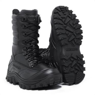 Imagem de Bota motoqueiro segurança preto com borracha pvc - LUGHATO, 42