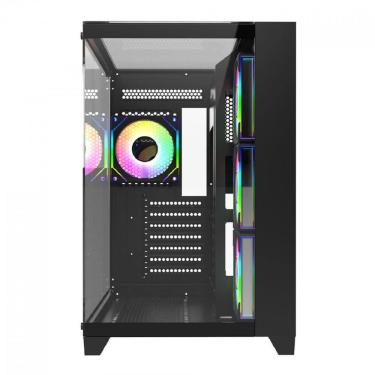 Imagem de Gabinete Gamer Liketec Zeus Pro Glass, Mid Tower, Vidro Temperado, ATX, Black LC-CB3X3-ZEUS-2089