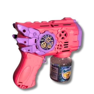 Imagem de Máquina Lança Bolha De Sabão, Automática, Colorido, Brinquedo Infantil, Azul Vermelho, 50ML (Rosa)