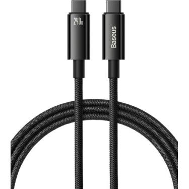 Imagem de Baseus Cabo USB C 240W PD 5A carregamento rápido USBC para cabo carreg