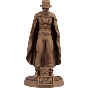 Imagem de Estátua Exu Maioral Imagem Umbanda Candomblé (Cor Madeira)