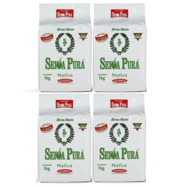 Imagem de 4 Erva Mate Chimarrão SEIVA PURA VÁCUO NATIVA 1kg