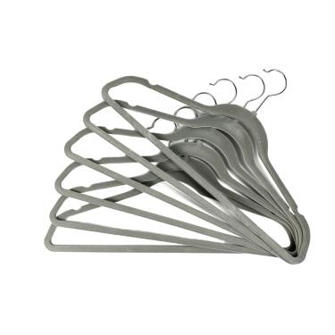 Imagem de Conjunto de Cabides Aveludados 6 Peças Ogza Cinza