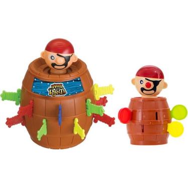 Imagem de 02 Jogos Brinquedo Pula Barril Do Pirata Espada Adagas Pq Gr - Art Bri