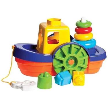 Imagem de Brinquedo didatico barco didatico c/11 p - mercotoys
