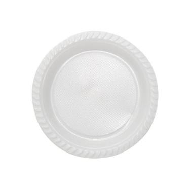 Imagem de Prato Fundo Descartável Branco 25cm 10und - Louri Festas
