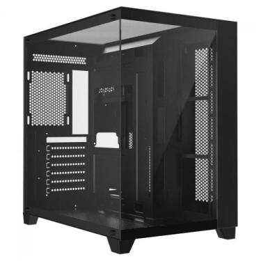 Imagem de Gabinete Gamer Aquário Liketec Zeus Pro Glass Black - Lateral e Fronta