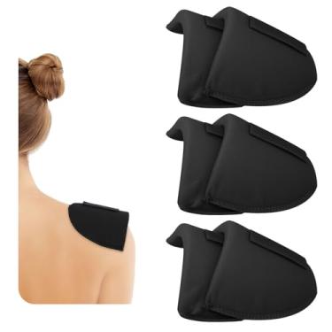 Imagem de 6 Peças de Ombreiras, 3 Pares 1,5 cm Espuma Espessada Almofadas Respiráveis de Esponja Conjunto Esponjas Ombro Suprimentos Costura para Ternos e Jaquetas (Preto)