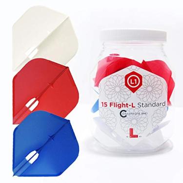 Imagem de LSTYLE Dart Flights: L1 Pro Frasco de voo formato padrão de dardo - Vermelho, branco e azul