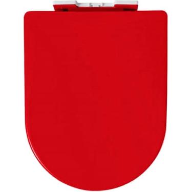 Imagem de Assento De Vaso Sanitário De Liberação Rápida De Fechamento Macio Resistente Para Família De Banheiro, Design Ergonômico Com Dobradiças Ajustáveis, 6 Cores Disponíveis, Red, Onesize
