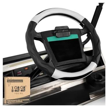 Imagem de 10L0L Capa de volante de carrinho de golfe para Yamaha G29 e Club Car DS Precedent, 35,5 cm fácil de instalar e sensação boa no manuseio