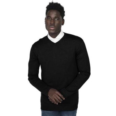 Imagem de Suéter Reserva Masculino Tricot Basico Gola-V Preto, L/G