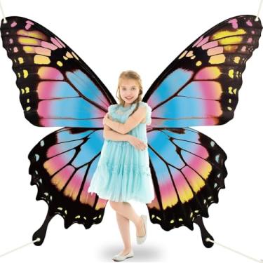 Imagem de Decorações de fundo de asas de borboleta coloridas grandes borboletas monarca decoração fotografia fundo para inseto borboleta decoração de festa de aniversário suprimentos para sala de aula VBS