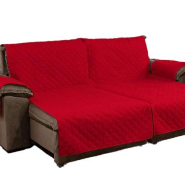 Imagem de CAPA PARA PROTETORA DE SOFÁ RETRÁTIL E RECLINÁVEL DE DOIS LUGARES DE 1,10M TOTAL 2,20M X 2,40M ALTURA (Vermelho)