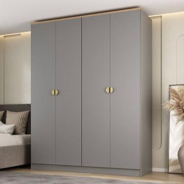 Imagem de Guarda-roupa Solteiro 100% Mdf 4 Portas Brescia Urbi